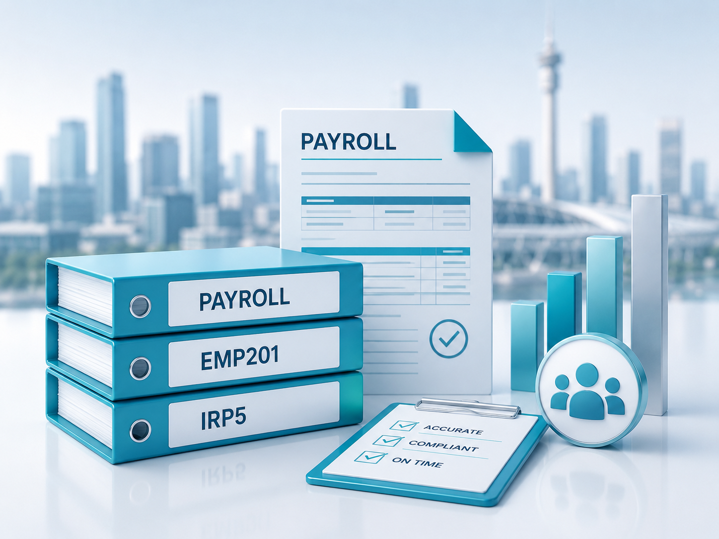 Employer payroll compliance dashboard with PAYE, UIF, SDL, EMP201, EMP501 and IRP5 records